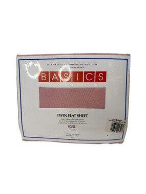 Twin Flat Sheet Westport Stevens Basics No-Iron Cotton Polyester Blend USA NEW